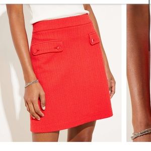 Loft red textured pocket shirt